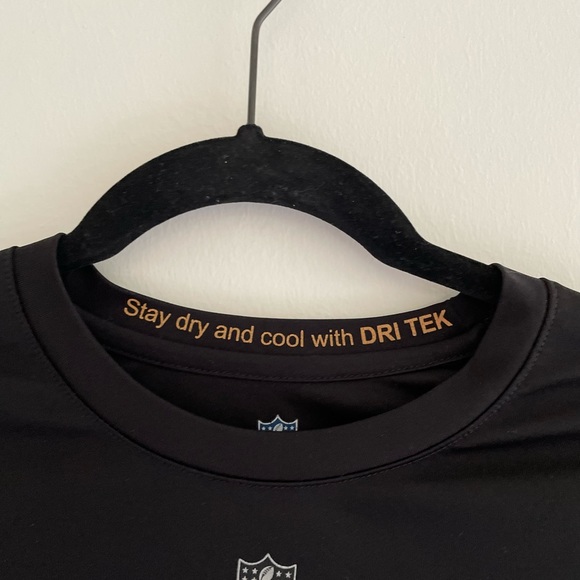 NFL Raiders Boys Youth 10 12 Medium Long Sleeve Dri Tek Shirt - Picture 3 of 7